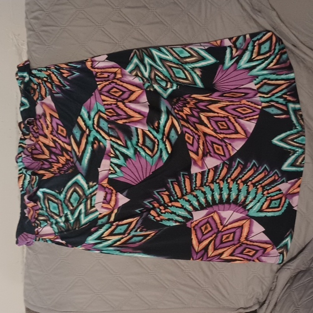 Wet Seal Black and Purple Patterned Mini Dress